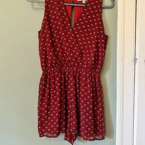 YA Los Angeles Red Open Back Romper